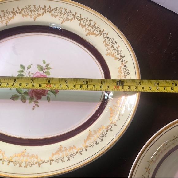 Antique Dish Set. 6 Pieces. Gold Trim. Sydney British Anchor. England - Picture 2 of 8